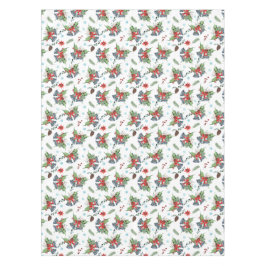 レッドボウホリークリスマスベルズパターン テーブルクロス