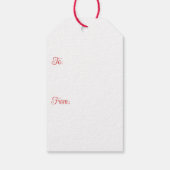 レッドボウメリークリスマスクレストギフトラベル- A ギフトタグ (裏面)