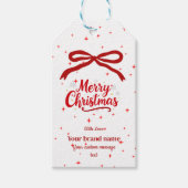 レッドボウメリークリスマスビジネスギフトラベル ギフトタグ