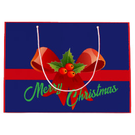 レッドボウメリークリスマス ラージペーパーバッグ