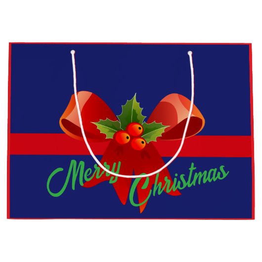 レッドボウメリークリスマス ラージペーパーバッグ (正面)