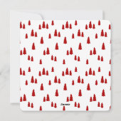 レッドボウラッピング3写真クリスマスカード シーズンカード (裏面)