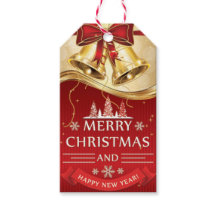 レッドボウ付きの美しいゴールデンクリスマスベル