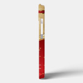 レッドボウ付きの美しいゴールデンクリスマスベル Case-Mate iPhoneケース (裏面 / 左)