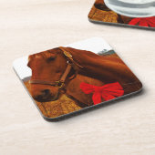 レッドボウ付き馬 コースター (左側)