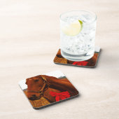 レッドボウ付き馬 コースター (右側)