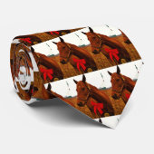 レッドボウ付き馬 ネクタイ (ロール)