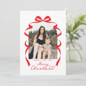 レッドボウ写真メリークリスマスアーチ シーズンカード (スタンド正面)