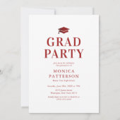 レッドボウ写真卒業パーティー 招待状 (裏面)