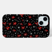 レッドボウ冬のパターン Case-Mate iPhoneケース (裏面 (横))