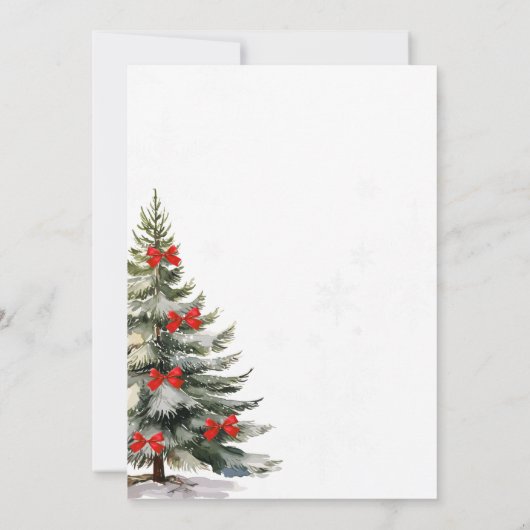 レッドボウ冬オンラダーランド1歳の誕生日 招待状 (裏面)