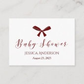 レッドボウ推測伯赤ちゃんシャワーゲーム エンクロージャーカード (裏面)