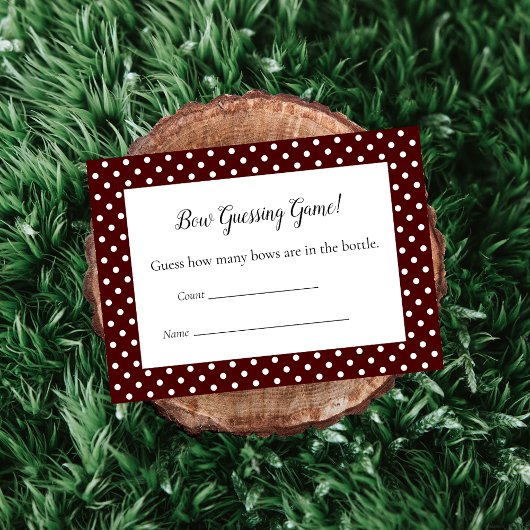 レッドボウ推測伯赤ちゃんシャワーゲーム エンクロージャーカード