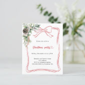 レッドボウ松グリーンクリスマスパーティの招待状 (スタンド正面)