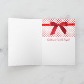 レッドボウ水玉模様ハッピーバースデーフェスティバル ガーリー カード (内部)