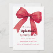 レッドボウ白キンセアニェラ 招待状 (正面)