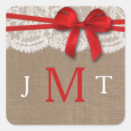 レッドボウ素朴のコレクシ結婚ョン スクエアシール