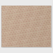 レッドボウ素朴クラフトパターンホリデイ ラッピングペーパー (フラット)