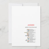 レッドボウ赤ちゃんシャワー – 編集可能な名前、5 x 7 招待状 (裏面)