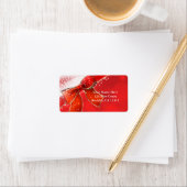 レッドボウ&スパークルスクリスマスホリデー招待状 ラベル (インサイチュ)