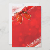 レッドボウ&スパークルスニーイベントホリデー招待状 招待状 (裏面)