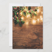 レッドボウ，素朴金ゴールド会社クリスマスパーティー 招待状 (裏面)