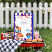 レッドボウBBQ、ブリュース、ファイヤーワークス 4th of July 招待状
