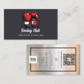 レッドボクシングクシンプルラブはっきりしたと 名刺 (正面/裏面)