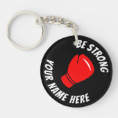 レッドボクシンググローブロゴカスタムアクリル製キーチェーンギフト キーホルダー (正面)