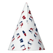 レッドボクシング手袋子供の誕生日パーティーノックアウト パーティーハット (裏面)