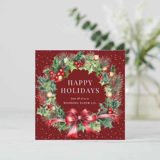 レッドボタニカルリーススノービジネス シーズンカード (スタンド正面)