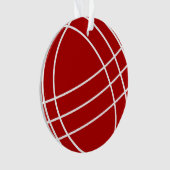レッドボッチェボールクリスマスツリーオーナメント オーナメント (正面)