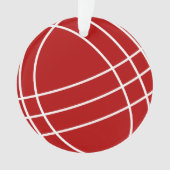 レッドボッチェボールクリスマスツリーオーナメント オーナメント (正面)