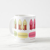 レッドボトムスのスティレットシューズ、ハイヒール&マカロン コーヒーマグカップ (正面左)