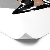 レッドボトムスのスティレット靴、黒いハイヒール ポスター (角)