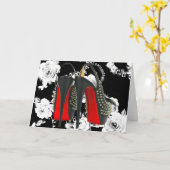 レッドボトムスパイクハイトロマンバラカード カード (黄色い花)