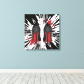 レッドボトムスStilettosシューズヒールのヘッターとドリップ キャンバスプリント (インサイチュ (ウッドフロア))