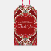 レッドボヘミアろうけつ染めモノグラム結婚ズ ギフトタグ (裏面)