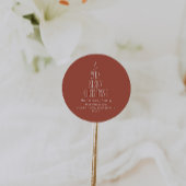 レッドボホーとても陽気なクリスマス封筒用シール ラウンドシール