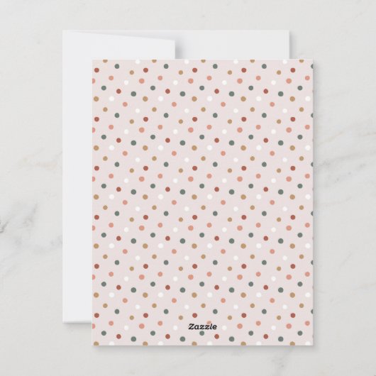 レッドボホ水玉模様クリスマスフル縦写真 シーズンカード (裏面)