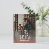 レッドボホ水玉模様クリスマスフル縦写真 シーズンカード (スタンド正面)