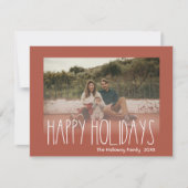 レッドボホ水玉模様ハッピーホリデーズアレーフォト シーズンカード (正面)