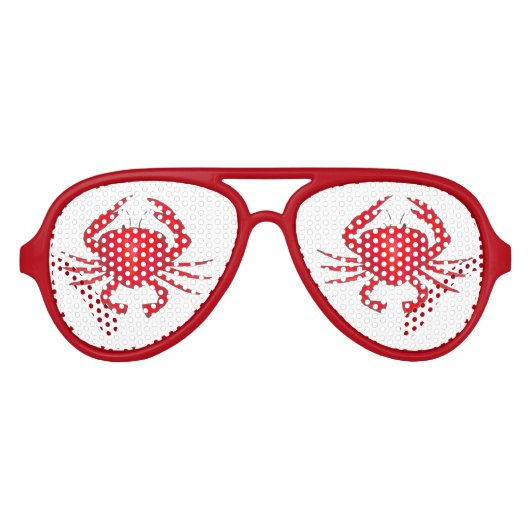レッドボルティモアメリーランドベイカニーブリーストビーチパーティー アビエーターサングラス (正面)