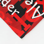 レッドボーイズオールオーバーネームコラージュパーソナライズされた フリースブランケット (角)