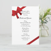 レッドボーズウィンターウェディングリハーサルディナー招待状 招待状 (スタンド正面)