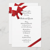 レッドボーズウィンターウェディングリハーサルディナー招待状 招待状 (正面/裏面)