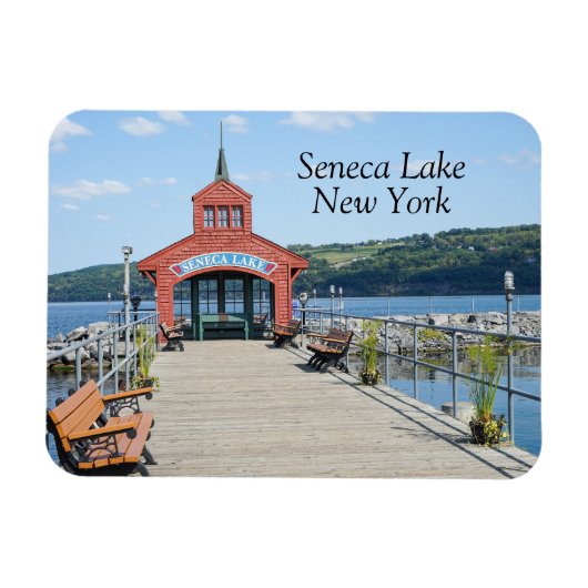 レッドボートハウスオンセネカ湖 マグネット (横)