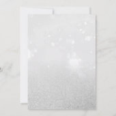 レッドボーブルスシルバーグリッタークリスマスディナーパーティー 招待状 (裏面)