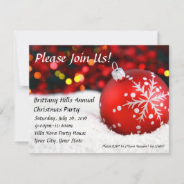 レッドボーブルスノーカスタム招待状 招待状