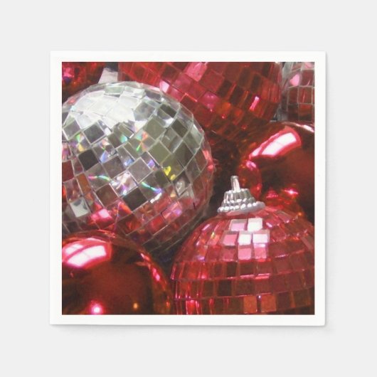 レッドボーブル紙ナプキン スタンダードカクテルナプキン (正面)